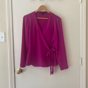 Magenta Wrap Top